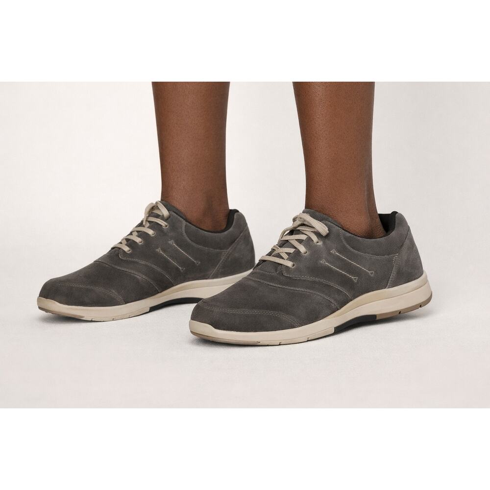 Drew Columbia Grey Suede Comfort Sneaker Wide Width WW 13